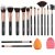 Makeup Brushes Rose Golden 14 Pcs Makeup Brush Set with Blender Sponge and Brush Cleaner Premium Synthetic Kabuki Foundation Face Powder Blush Eyeshadow Cruelty-Free Brochas De Maquillaje