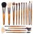 Makeup Brush Set,Daubigny 15pcs Unique Walnut Makeup Brushes with Nobility,Professional Premium Synthetic Foundation Powder Concealers Eye Shadows Makeup brushes Set