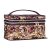 Sonia Kashuk – Cosmetic Bag Double Zip Train Case Distress Floral with Foil MULTI-COLORED