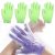 Exfoliating Bath Loofah Gloves Body Scrub Wash Mitts Skin Massage Sponge Towel Deep Cleansing Dead Skin Brush Scrub Luxury Spa Heavy with Lanyard Scrubber 2 Pair (Light Green)