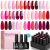 Beetles Gel Nail Polish Set 20 Colors Sweet Pink Burgundy Red Solid Shimmer Glitter Gel Polish 23Pcs with Base Gel Top Coat Soak off Uv Led Gel Polish Kit Valentine’s Day Gift for Girls