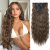 Hair Extensions, REECHO 9PCS Clip in Hair Extensions 24″ Thick Long Mini Mermaid Wave Luxurious Lightweight Japanese Technology HYOUITSU Fiber Invisible Soft Lace Weft – HE009 Chestnut Brown