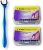 T.Smile Evolutionary Clean Dental Flossers, Kit of Refills Plus Long Handle (1 Handle + 100 Refills)