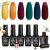 Beetles Gel Nail Polish Set-Cornucopia Collection 6 Pcs Burgundy Red Christmas Gel Polish Kit Orange Gold Glitter Winter Green Uv Gel Nail Art Decoration Christmas Gift for Women