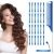 24 Pieces Perm Rods with Steel Pintail Comb, Hair Rollers Perming Rods Plastic Perm Kit, Cold Wave Rods DIY Hairdressing Styling Tools Hair Curler for Women Long Short Hair (Blue, 0.47 Inch)