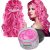 Temporary Hair Color Wax Dye,Acosexy Pink Hair Dye Hair Spray Pomades Disposable Natural Hair Strong Style Gel Cream Hair Dye,Instant Hairstyle Mud Cream for Party, Cosplay, Masquerade etc. (Pink)