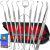 Dental Tools, 10 Pack Professional Plaque Remover Teeth Cleaning Tools Set, Stainless Steel dental Hygiene Kit with Dental picks, Tartar Scraper, Tooth Scaler, Tongue Scraper, Dental Mirror- with Case