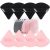 8 Pcs Cotton Powder Puff Face,JASSINS Triangle super soft Both dry and wet Makeup Setting Puff,For Concealer/Loose Powder/Body Powder/Foundation/Blush Makeup Sponge Set (Black,pink)