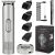 PRITECH Hair Trimmer for Men, Rechargeable Hair Clippers, Beard Trimmer, Home Haircut Kit, Cordless Barber Grooming Sets, Waterproof Body Trimmer, Groin Hair Trimmer, Nebula Gray