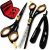 Saaqaans Professional Barber Shears Kit Tools – Hair Cutting Scissors Set for Hairdresser/Hair Salon + Thinning/Texture Hairdressing Haircut Shear for Beautician + Straight Razor + 10 Blades with Case