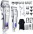 Moorehl Professional Hair Clippers for Men, Cordless Barber Clippers for Hair Cutting Kit, Wireless LCD Display & Silver Metal Casing Hair Trimmers Set, Rechargeable Haircut Machine for Family