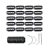 20 Pieces 32mm Hairpieces Snap Clips U Shape Hair Extensions Set Making Wig Accessories Tools (Black)