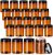 Tanlade 24 Pcs 16 oz Amber Plastic Jars with Lids Round Cosmetic Containers Leak Proof Refillable Empty Containers for Creams Lotion Body Butter Oil Ointments Powders Beauty Products Travel Storage