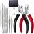 Ingrown Toenail Tools Stainless Steel Foot Nail Tools 10pcs,Toenail File and Lifter,Nail Clipper,Cuticle Cutters,Cuticle Pusher and Manicure Pedicure Tools for Ingrown and Thick Nail (Black+Red)