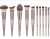 MakeUP Brush Set with 14pcs, includes makeup small bag,Champagne Gold Color