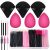 Disposable Makeup Applicators with Triangle Makeup Puff for Face, Makeup Artist Supplies Blender Sponge Disposable Mascara Brush, Lip Wands, Powder Puffs with Storage Case