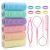 240 Pcs Baby Hair Ties, Toddler Hair Ties with 4 Hair Loop Styling Tools, Seamless Toddler Hair Ties with Organizer Box, Baby Girl Ponytail Holders, Soft Cotton Hair Bands with 6 Colors Christmas Gift