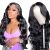 Yamikk 13×5 Black Body Wave Lace Front Wigs Human Hair For Women 180% Density HD Lace Front Wigs
