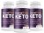 Extra Burn Keto, Advanced Ketogenic Pill Shark Formula 1300mg, ExtraBurn, Made in The USA, (3 Bottle Pack), 90 Day Supply Tank