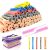 100Pcs Hair Perm Rods Set, 5 Sizes Plastic Hair Cold Wave Rods, Heatless Perming Rods Hair Curlers Rollers with Pintail Comb for Long Short Straight Curly Natural Hair DIY Hairdressing Styling Tools