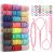 288 Pcs Baby Hair Ties, Toddler Hair Ties with 4 Hair Loop Styling Tools, Seamless Toddler Hair Ties with Organizer Box, Baby Girl Ponytail Holders, Soft Cotton Hair Band with 24 Colors Christmas Gift