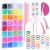 1600PCS Elastic Hair Bands, 32 Colors Rubber Bands for Hair, Mini Baby Elastic Hair Ties with Organizer Box, Baby Toddler Hair Ties With Hair Styling Tools & Mermaid Tattoo Stickers, Christmas Gift