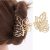 Gold Hair Clips for Women Metal Gold Hair Claw Clips for Thin Hair Hollow Out Leaves Shaped Fall Thanksgiving Hair Barrettes for Hair Styling Nonslip Hair Accessories with Design Hair Clamp 1PCS