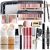 YBUETE All in One Makeup Set Kit for Women Full Kit, Makeup Gift for Women Teen Girl, Naked Eyeshadow Foundation Face Primer Brush 3 in 1 Palette Lip Gloss, Eyebrow Soap Mascara Eyeliner cosmetic bag