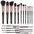 MAANGE Makeup Brush Set, 20 Pcs Premium Synthetic Makeup Brushes Soft Foundation Powder Concealers Eye shadows Blush Professional Make Up Brushes, Black Gold