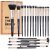 MAANGE Makeup Brushes 20Pcs Makeup Brush Set Premium Synthetic Foundation Face Powder Blush Concealers Make Up Brushes Sets with Gift Box（Black Gold)