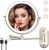 MIROAMZ Rechargeable Wall Mounted Lighted Makeup Vanity Mirror 8 Inch Double Sided 1X 10X Magnifying Bathroom Mirror, 3 Color Lighting, Touch Screen Dimming, 360 Rotation Shaving Mirror