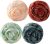 Bathing Accessories 4 pcs Rose Bath Ball Bathing Body Scrubber mesh Bath sponges for Shower loofah Shower Kids Bath Shower Sponge Shower loofahs Balls for Men take a Bath pe Sponge Ball Travel