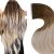LaaVoo Balayage Tape in Hair Extensions Ombre 18 inch Light Brown to Ash Blonde Mix Platinum Blonde Hair Extensions Tape in Real Human Hair Salon Quality 20pcs 50g