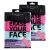 ERASE YOUR FACE Erase Your Face Make Up Removing Cloths, black, blue, pink, purple (8 count)