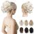 REECHO 9″ Short Ponytail Extension, Classic Loose Curly Wavy Claw Clip Pony tails Hair Extensions HP001 Hairpieces for Women – Platinum Blonde