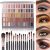 UCANBE 60 Colors Naked Eyeshadow Palette + 15Pcs Makeup Brush Set, All in One Nude Neutral Smokey Makeup Pallet with Brushes Tools, Pigmented Warm Matte Shimmer Powder Eye Shadows Cosmetic Halloween Beauty Kit