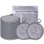 Large Reusable Makeup Remover Pads for Face, Soft Microfiber Makeup Remover Cloths Washable, Premiun 5 INCH Face Cleaning Pad with Laundry Bag, 12 Pack Grey
