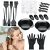 IHEOJAOC 20 Pieces Hair Coloring Tools Hair Coloring Dyeing Kit Professional Salon Tool Hair Tinting Bowl, Dye Brush, Ear Cover, Gloves, Hairpin for DIY Hair Color