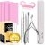 Nail File and Buffer with Cuticle Kit, MORGLES 3pcs Nail Files with 2pcs Nail Buffer Blocks, 5pcs Cuticle Trimmer Set, Milk and Honey Nail Cuticle Oil, Nail Care Kit for Women