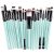 CINIDY 20 pcs Makeup Brush Set tools Make-up Toiletry Kit Wool Make Up Brush Set (Black)