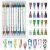 Gorvalin 10 Colors Double Ended Nail Art Polish Pens, 3D Metallic Nail Graffiti Dotting Drawing Point Pen Sets Nail Art Painted Pen Nail Design Kit for Nail Design Nail DIY Decoration