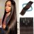 Straight Clip in Hair Extensions Real Human Hair Clip ins Hair Extensions for Women 7pcs Clip on Hair Extensions Double Weft 100% Unprocessed Brazilian Remy Human Hair (#2 Dark Brown, 16 Inch)
