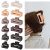 12 Pcs Rectangle Hair Clips, Hair Accessories for Women and Girls, Including 6 Pcs 4 Inch Large Claw Clips for Thick Hair and 6 Pcs 2 inch Small Hair Claw Clips for Thin Hair (Neutral)