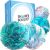 Loofah Bath-Sponge Swirl-Set-XL-75g by Shower Bouquet: Extra-Large Mesh Pouf (4 Pack Color Swirls) Luffa Loofa Loufa Puff Scrubber – Big Full Lather Cleanse, Exfoliate with Beauty Bathing Accessories