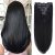 18″ Clip in Human Hair Extensions Full Head 150g 7 Pieces 16 Clips Jet Black Double Weft Brazilian Real Remy Hair Extensions Thick Straight Silky (18″,150g 1#)