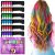 Temporary Bright Hair Chalk Set – Kalolary Metallic Glitter for All Hair Colors- Built in Sealant, for Hair Dyeing Halloween Party and Cosplay DIY, 6 Colors