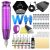 Wormhole Tattoo Kit Tattoo Pen Kit Rotary Tattoo Machine Kit with Power Supply 20 Cartridge Needles 10 Tattoo Ink 40 Tattoo Ink Caps Complete Tattoo Kit for Beginners (purple)