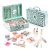 Color Nymph Girls Makeup Kits For Teens With Green Retro Train Case Included Portable Matte Shimmer Glitter Eyeshadow Palettes,Lipstick,Lip Oils,Blushes,Highlighter,Brushes,Mirror