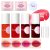 Lip Tint Korean Stain Set, 4 Colors Tinta Para Labios Water Long Lasting Waterproof Easy Apply Plumping Lip Moisturizing Mini Lipstick(Apple & Strawberry &Watermelon& Cherry)