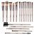 18 Pcs Professional Makeup Brushes Sets Foundation, Blending Powder Blush Concealers contour Eye Make Up Brush with Champagne Gold